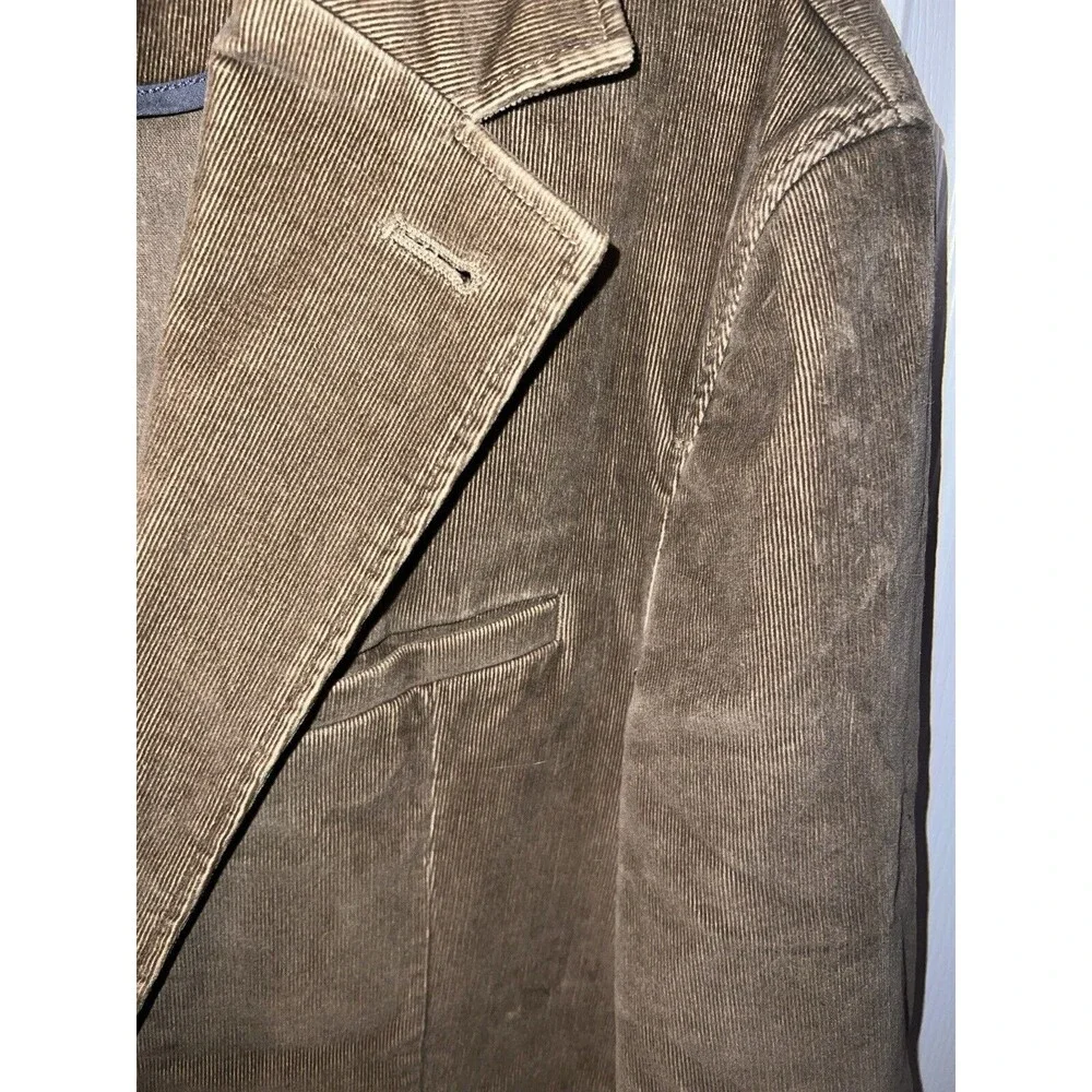 Armani Exchange A|X Corduroy Sport Coat Blazer Casual Jacket Medium Camel Brown